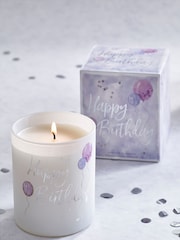 Purple White Jasmine Happy Birthday Scented Candle - Image 1 of 2