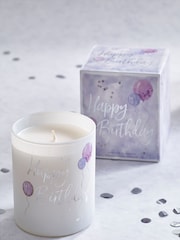 Purple White Jasmine Happy Birthday Scented Candle - Image 2 of 2