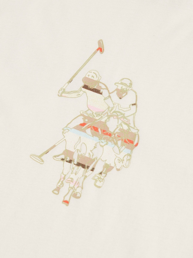 U.S. Polo Assn Cream Oversized DHM Graphic T-Shirt - Image 6 of 6