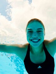 adidas Black Mid 3 Stripes Swimsuit - Image 7 of 8