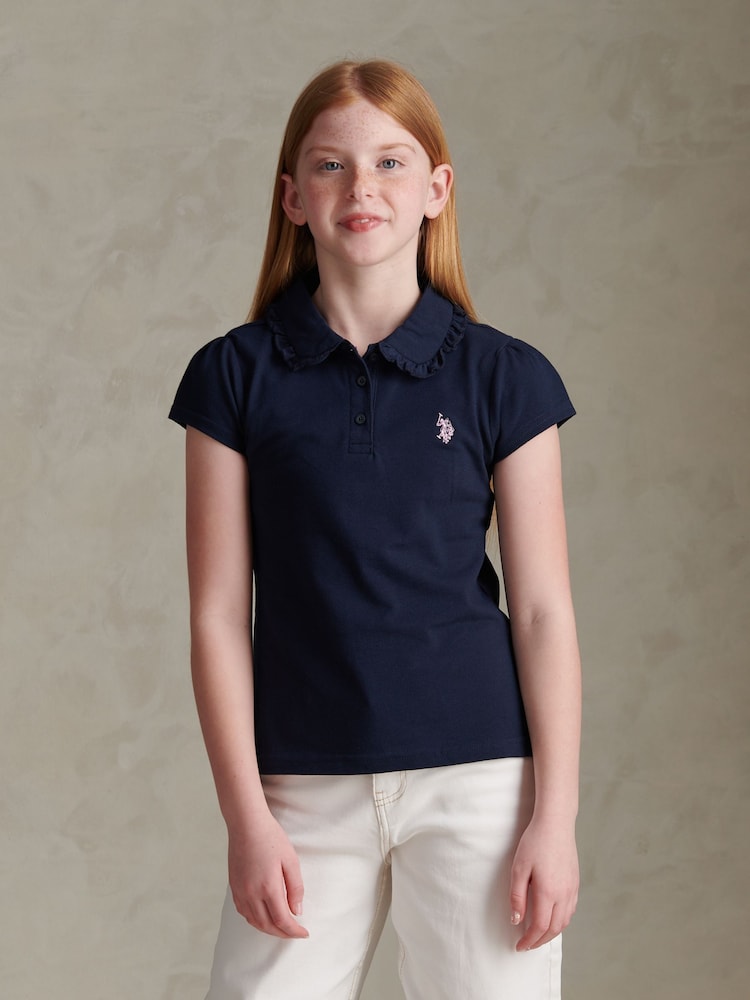 U.S. Polo Assn Frill Collar Polo Shirt - Imagen 1 de 6