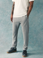 adidas Grey Light All Season French Terry Regular Tapered 100% Cotton Joggers - Image 1 of 6