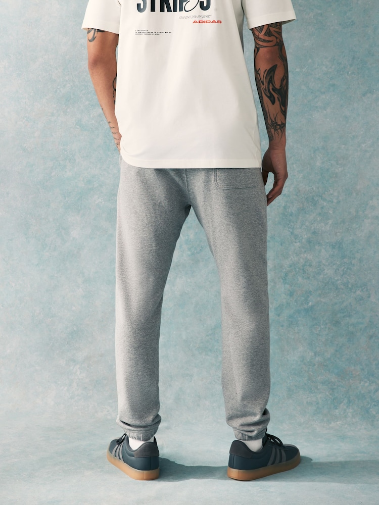 adidas Grey Light All Season French Terry Regular Tapered 100% Cotton Joggers - Image 4 of 6
