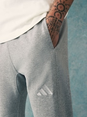 adidas Grey Light All Season French Terry Regular Tapered 100% Cotton Joggers - Image 5 of 6