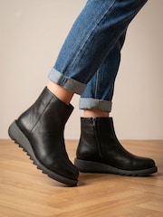 Jones Bootmaker Marianne2 Leather Chunky Ankle Boots - Imagen 1 de 6