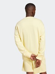 adidas Yellow ALL SZN French Terry Crew 100% Cotton Sweatshirt - Image 2 of 8