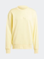 adidas Yellow ALL SZN French Terry Crew 100% Cotton Sweatshirt - Image 8 of 8