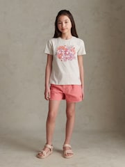 U.S. Polo Assn Grey Floral Graphic Puff Sleeve T-Shirt - Image 3 of 7