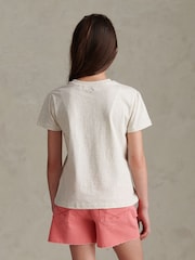 U.S. Polo Assn Grey Floral Graphic Puff Sleeve T-Shirt - Image 4 of 7