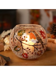 Country Living Autumn Robin Votive Holder - Image 1 of 6