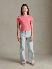 U.S. Polo Assn Pink Lettuce Hem T-Shirt - Image 3 of 6