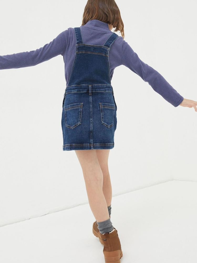 FatFace Blue Denim Pinny Dress - Image 2 of 4 FatFace Blue Denim Pinny Dress - Image 2 of 4