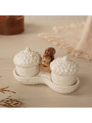 Country Living White Squirrel Salt & Pepper Set - Image 2 of 6