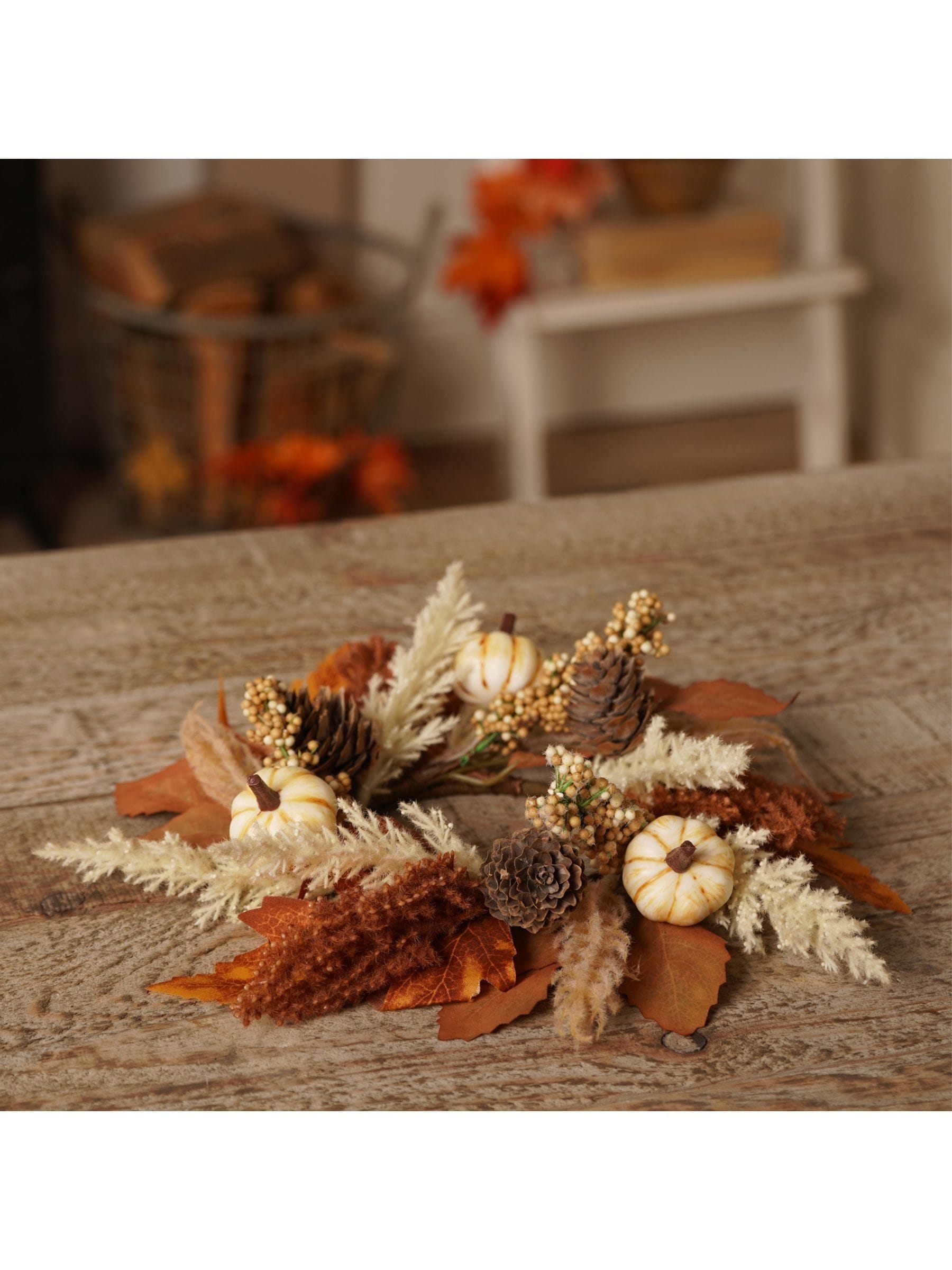 Garden Greatness Unisex Brown Rustic Autumnal Decorative Mini Wreath In | Size: 1 Pack - Image 4