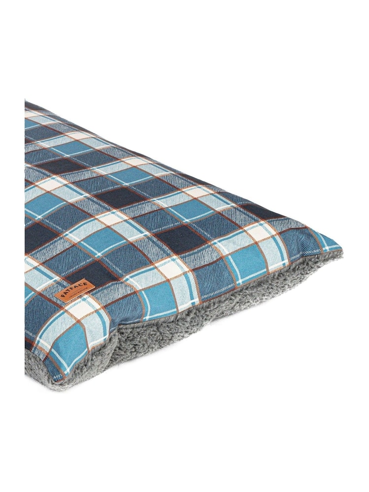 FatFace Blue Fleece Check Medium 100% Cotton Duvet Cover - Image 3 of 3