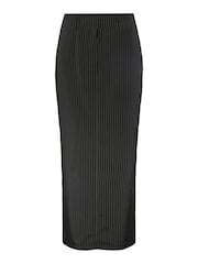 PIECES Black Pinstripe Tailored Midi Skirt - Image 6 of 6