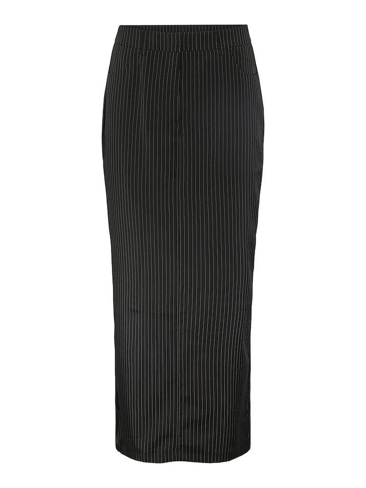 PIECES Black Pinstripe Tailored Midi Skirt - Image 6 of 6