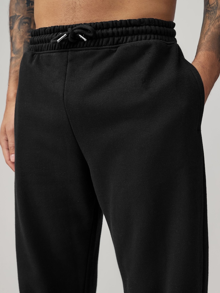 Black Relaxed Fit Cotton Rich Jersey Joggers - Image 3 of 8