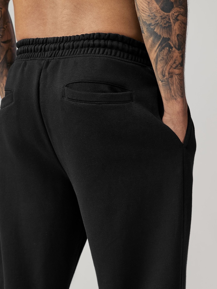 Black Relaxed Fit Cotton Rich Jersey Joggers - Image 4 of 8