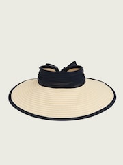 LK Bennett Natural Rosemary Large Straw Visor Hat - Image 2 of 3