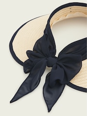 LK Bennett Natural Rosemary Large Straw Visor Hat - Image 3 of 3
