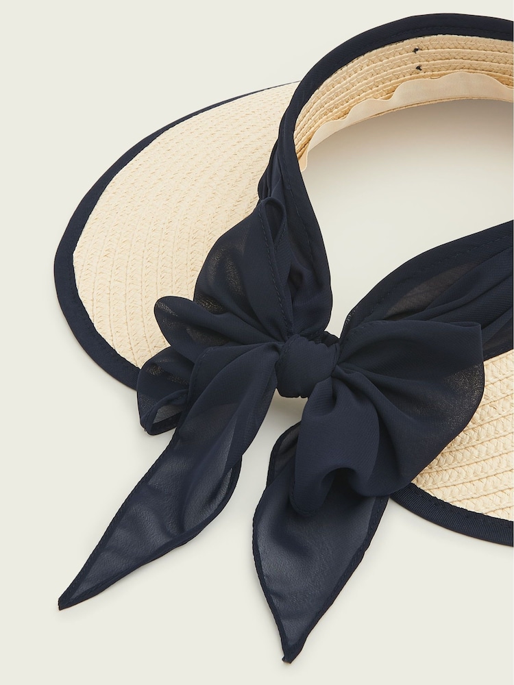 LK Bennett Natural Rosemary Large Straw Visor Hat - Image 3 of 3