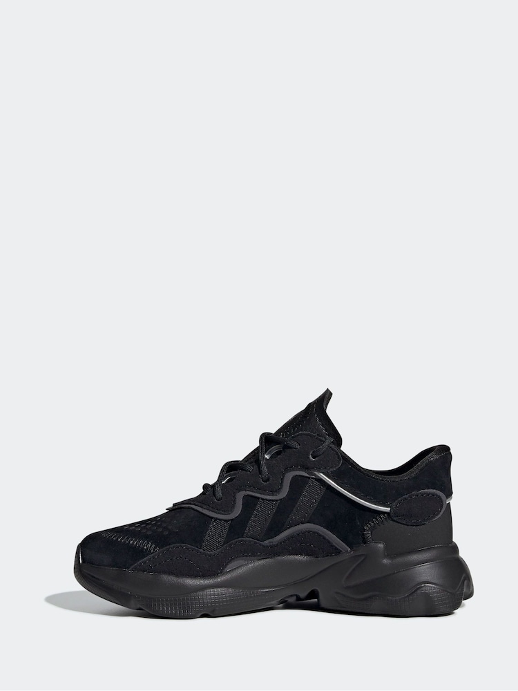 adidas Originals Black Ozweego Trainers - Image 2 of 10