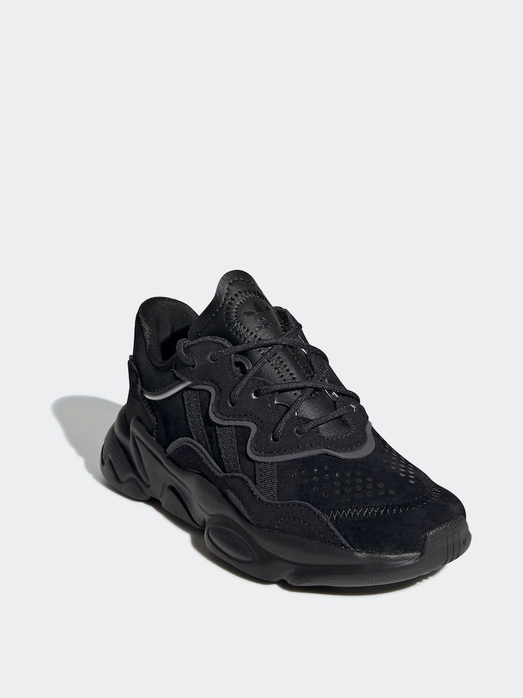 adidas Originals Black Ozweego Trainers - Image 3 of 10