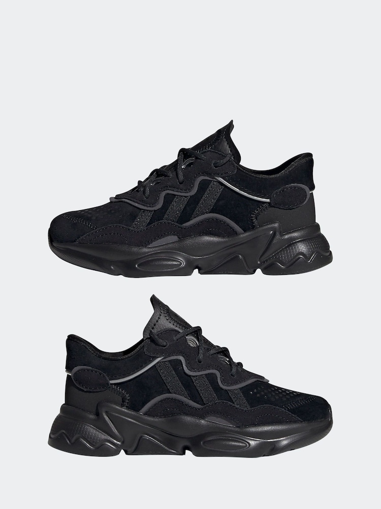 adidas Originals Black Ozweego Trainers - Image 5 of 10