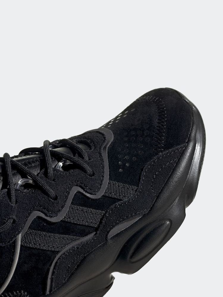 adidas Originals Black Ozweego Trainers - Image 8 of 10