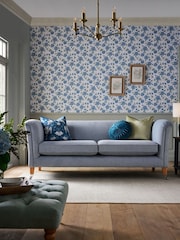 Laura Ashley Seaspray Blue Square Parterre Printed Cushion - Image 5 of 6