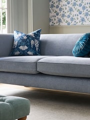 Laura Ashley Seaspray Blue Square Parterre Printed Cushion - Image 6 of 6