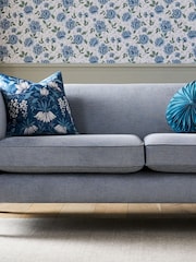 Laura Ashley Seaspray Blue Square Parterre Printed Cushion - Image 7 of 9
