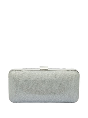 Lotus Silver Clutch Bag with Chain - Image 2 of 4