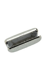 Lotus Silver Clutch Bag with Chain - Image 3 of 4