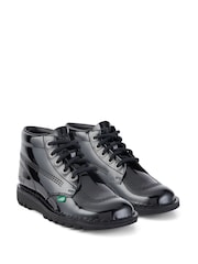 Kickers Black Womens Hi Patent Leather Shoes - Image 4 of 7