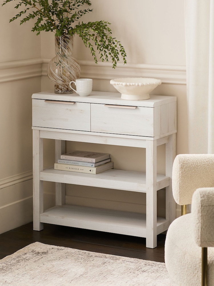 White Bronx Console Table - Image 1 of 11