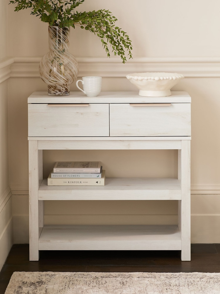 White Bronx Console Table - Image 2 of 11