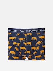 Laivasto/Keltainen - Joules Crown Joules Pack of Two Cotton Bokserit - Kuva 2 / 4