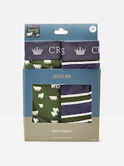 Vihreä/laivasto - Joules Crown Joules Pack of Two Cotton Bokserit - Kuva 1 / 4