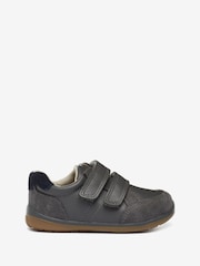 Grey Wide Fit (G) Touch Fastening Leather First Walker Baby Shoes - Image 1 of 5