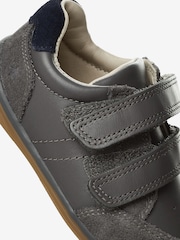 Grey Wide Fit (G) Touch Fastening Leather First Walker Baby Shoes - Image 4 of 5