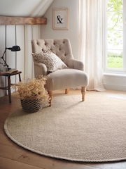 Origin Rugs Light Beige Hand Woven Sisal Circle Rug - Image 1 of 4