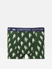 Joules Crown Joules Purple/Green Pack of Two Cotton Boxers - Image 2 of 4