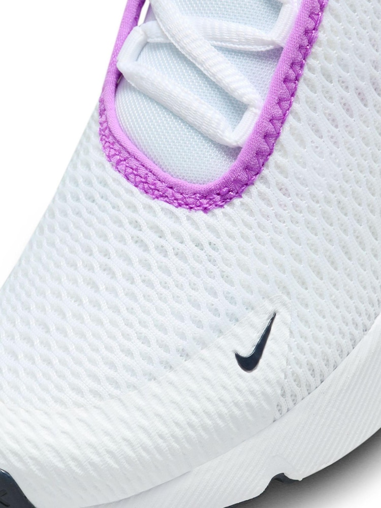 Nike White/Purple Air Max 270 Junior Trainers - Image 7 of 8