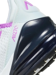 Nike White/Purple Air Max 270 Junior Trainers - Image 8 of 8