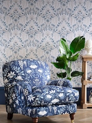 Laura Ashley Off White Parterre A4 Wallpaper Sample - Image 1 of 2