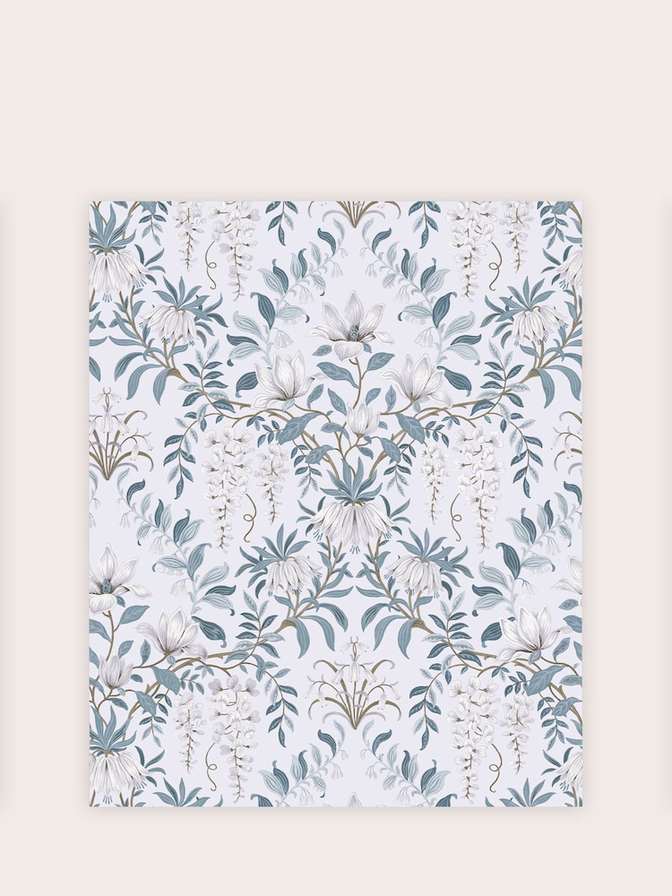 Laura Ashley Off White Parterre A4 Wallpaper Sample - Image 2 of 2