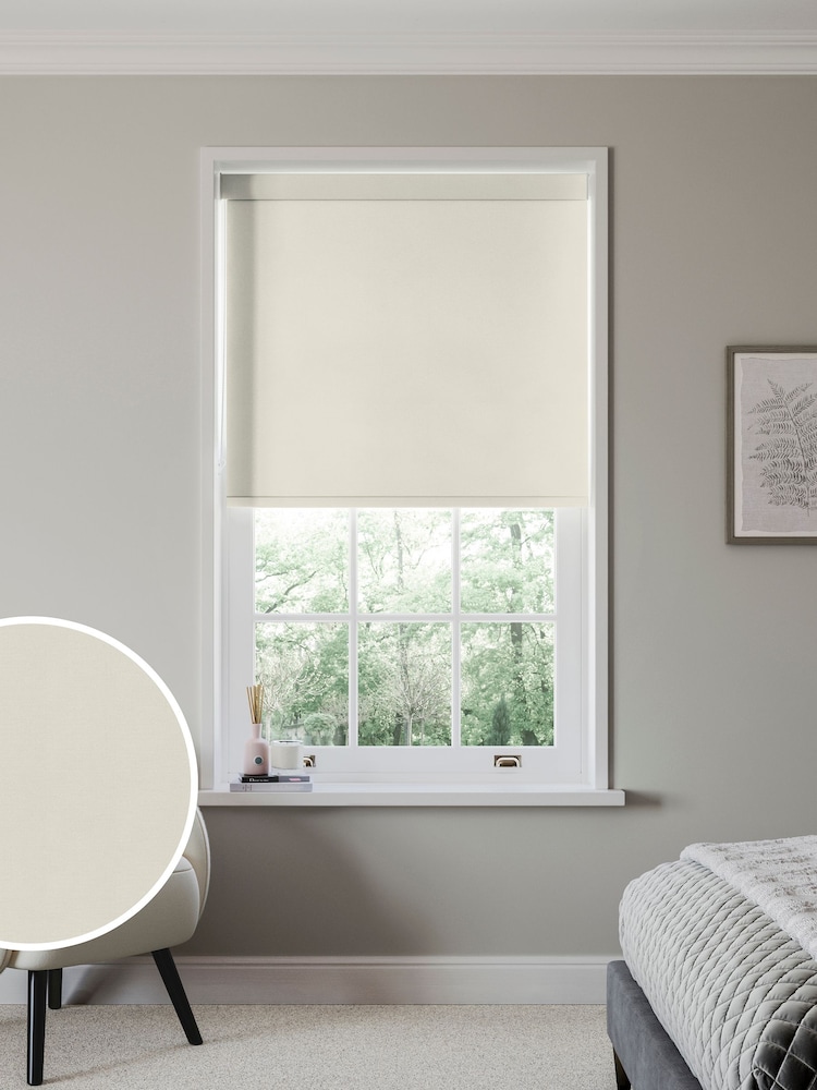 Cream Solstice Made to Measure Blackout Roller Blind - Image 1 of 6