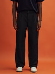 Reiss x McLaren F1 Team Black McLaren F1 Relaxed Twill Trousers - Image 1 of 6